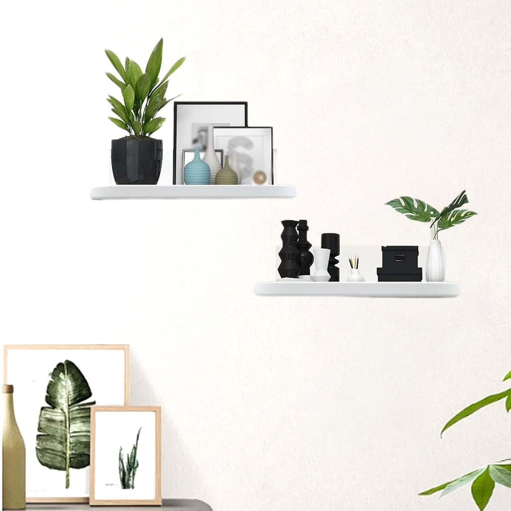 2x Acrylic Floating Wall Shelves Wall Display Shelves Wall
