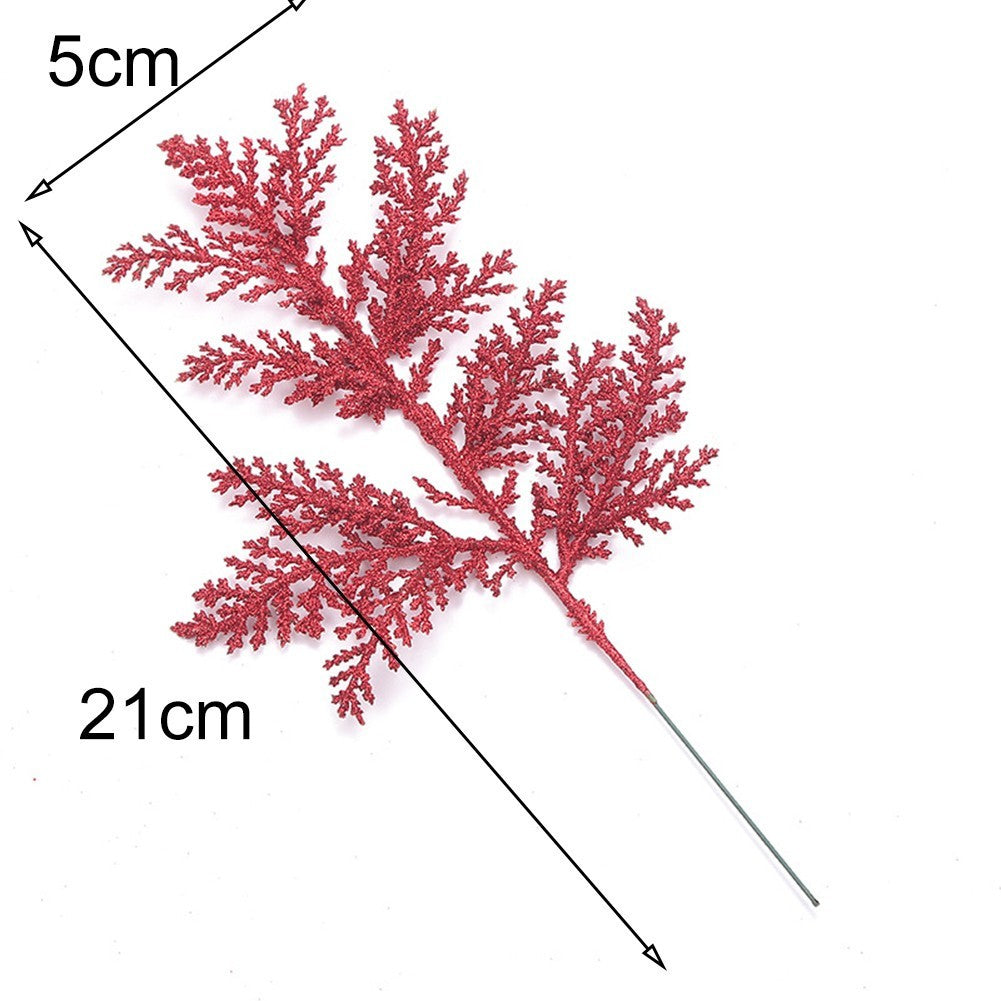 Artificial Leaves Garland Christmas Tree Decor 5pcs Rose Gold/Silver/Gold/Red