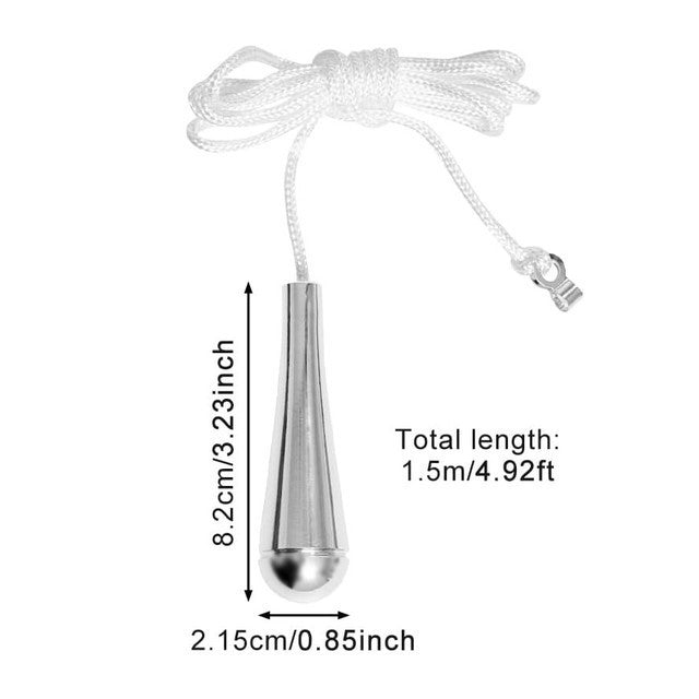 2Pcs Bathroom Light Pull Cord Teardrop Chrome Handle Pull String 1.5m Nylon Cord