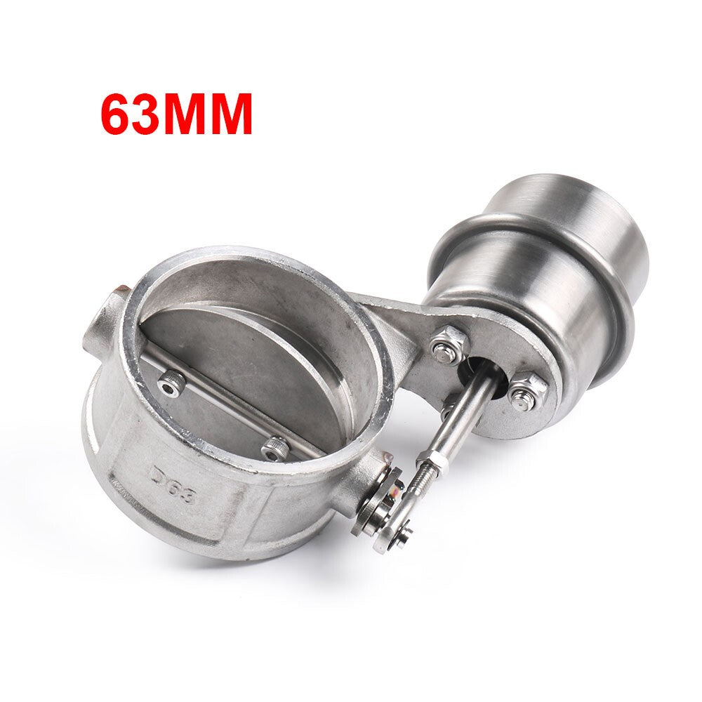 Exhaust Control Valve Set Vacuum Actuator OPEN Style Pipe Downpipe 2.5" 63mm