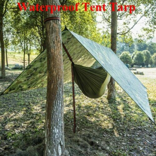 Waterproof Tent Tarp Rain Sun Shade Hammock Shelter Camping Picnic Pad Mat