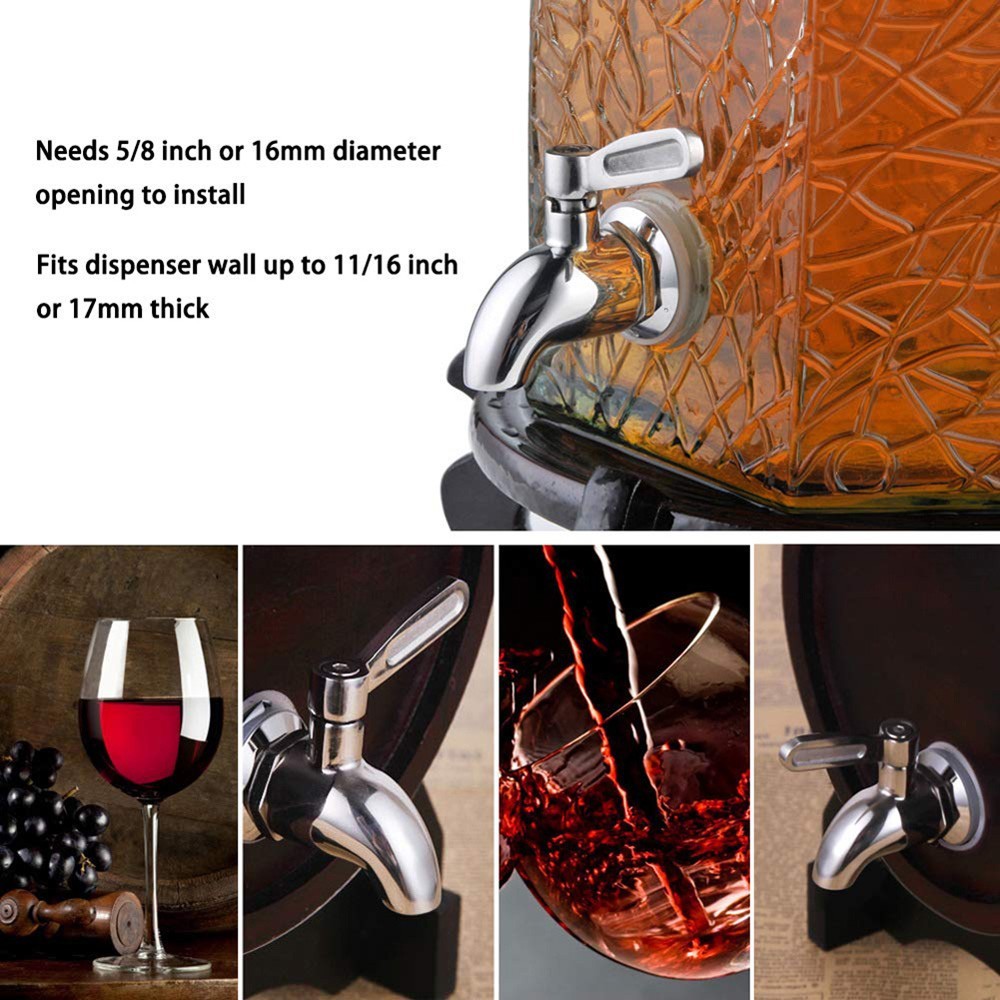 Stainless Steel Dispenser Tap Thread Dia Bottled Water Dispenser Spigot Faucet