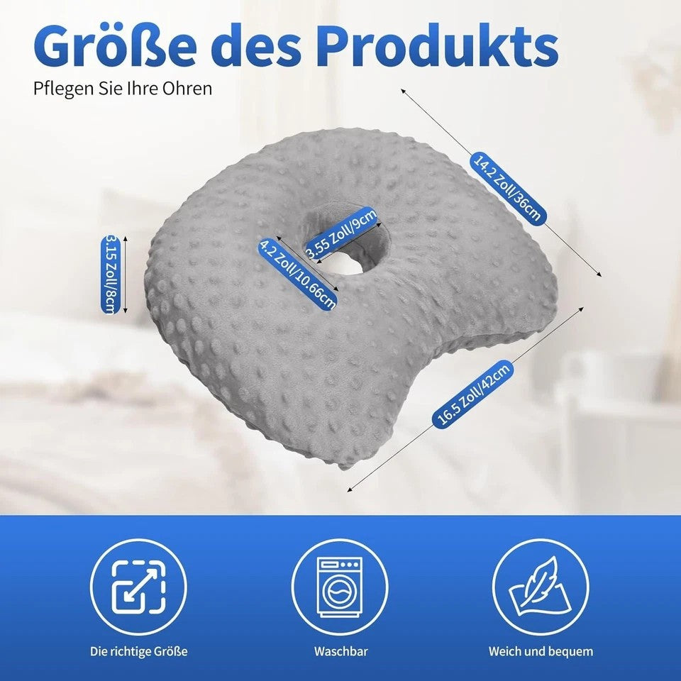 Pillow with Ear Hole for Ear Pain Relief for Side Sleepers Ear Piercing Pillow