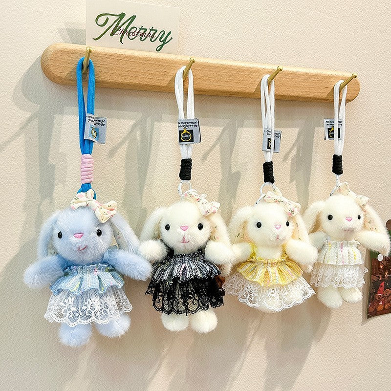 New Floral-pattern Plush Doll Keychain