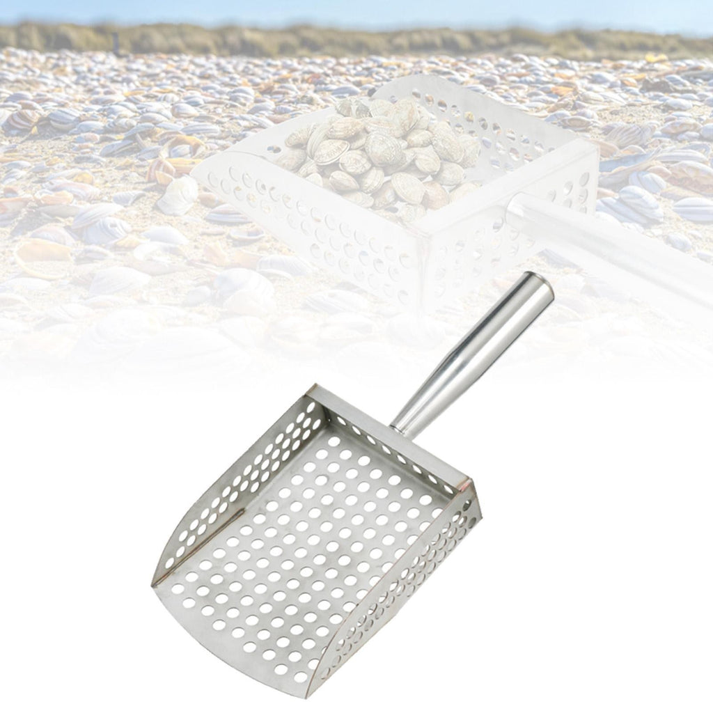 Stainless Steel Sand Scoop Sand Sifter Shovel for Metal Detecting Underwater