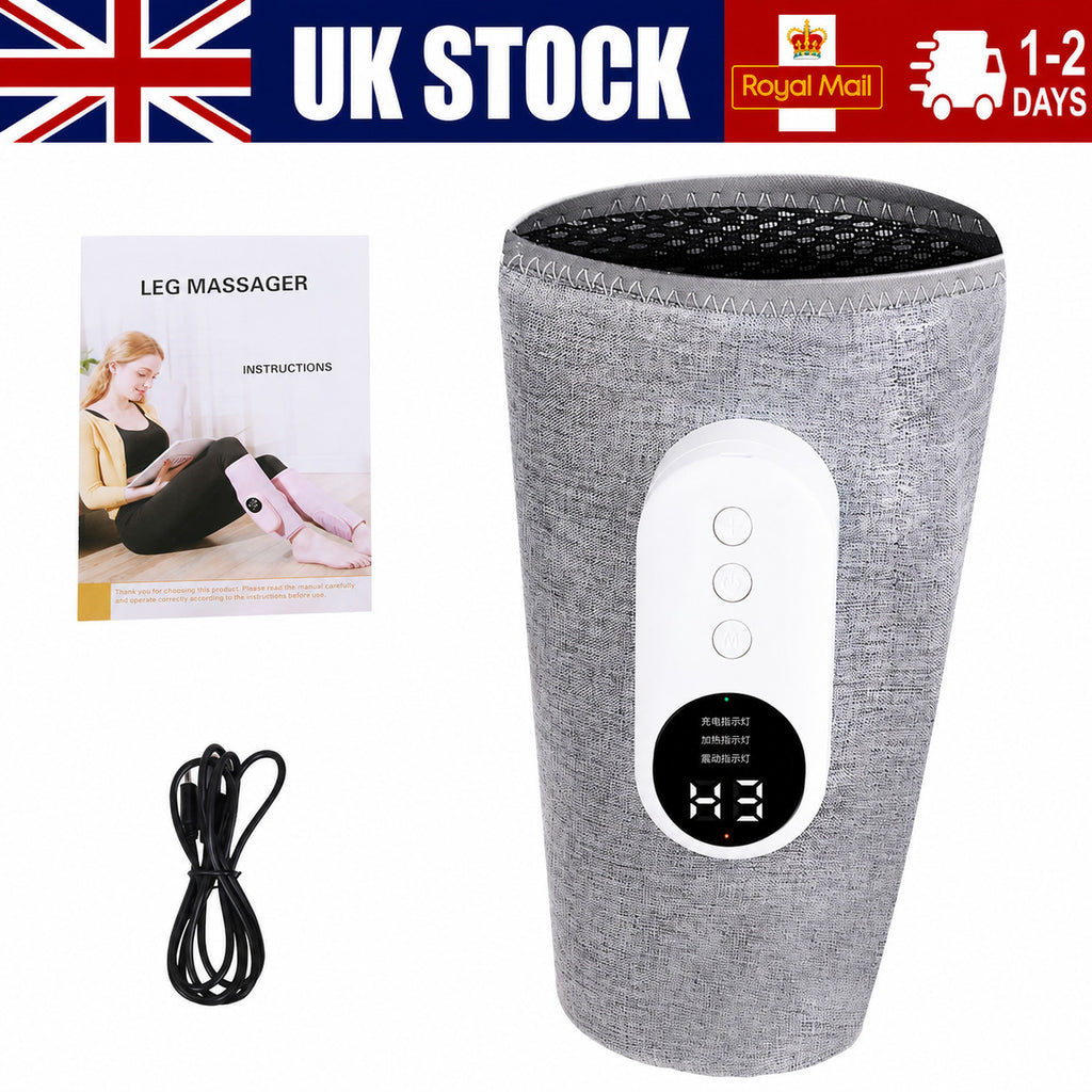 Heat Leg Massager Air Compression For Blood Circulation Relaxation Foot Calf UK