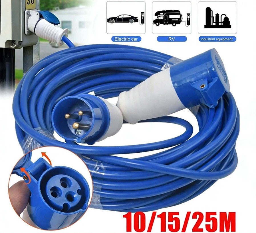 CARAVAN MOTORHOME CAMP SITE HEAVY DUTY 16A 240V MAINS HOOK UP CABLE LEAD UK MADE