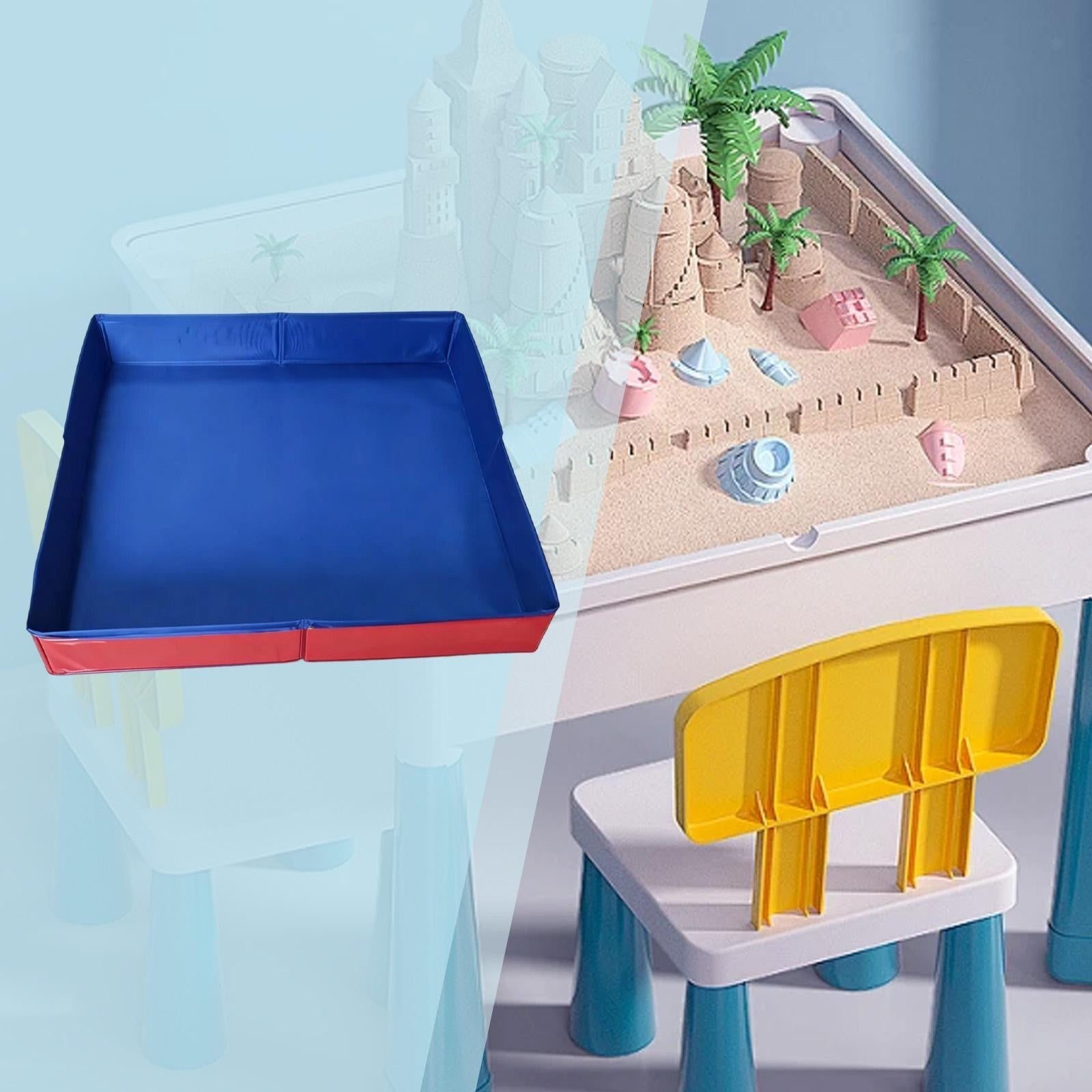Kids Sand Pit Tray Beach Sand Play Container for Lawn Backyard Outdoor