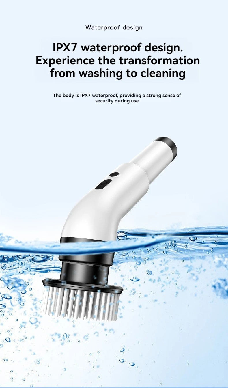 9 IN 1 Electric Spin Scrubber Cordless Cleaning Brush Bathroom Rotating Scrubber