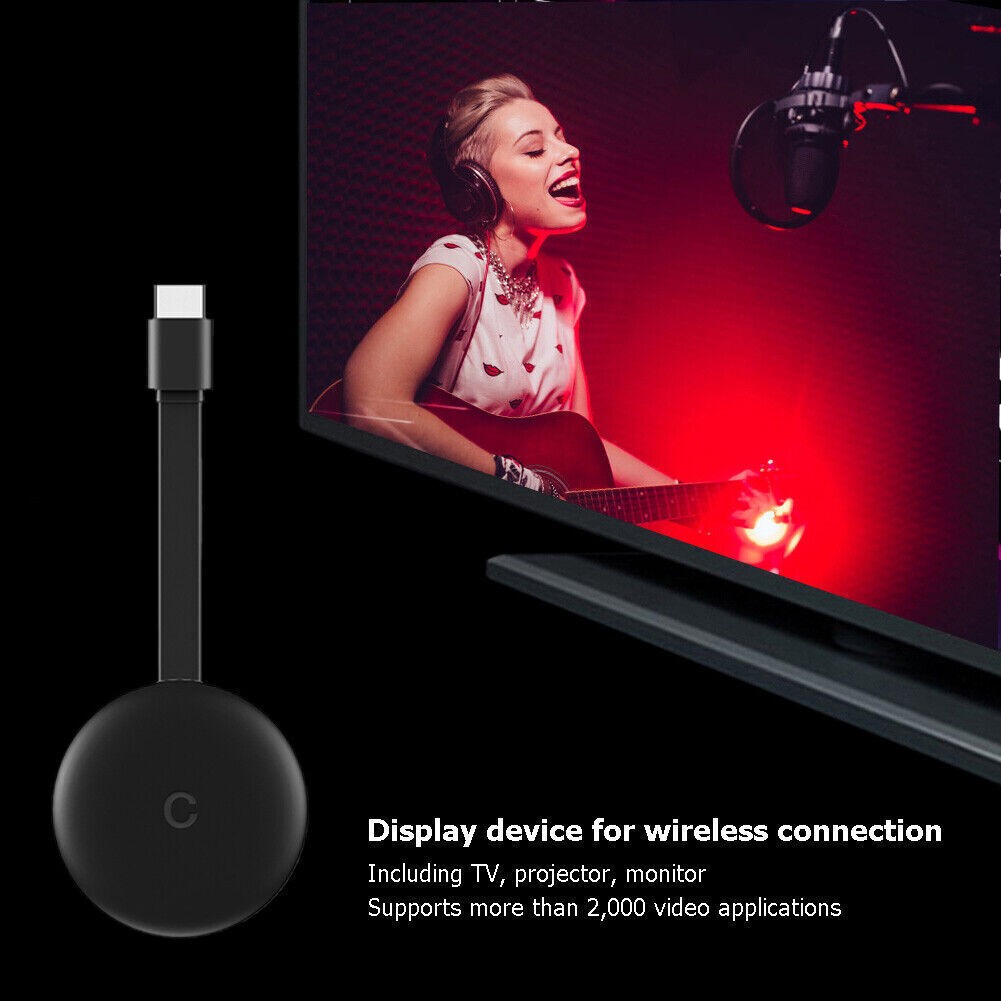 For Chromecast Google Wireless HDMI 2.4GHz 5GHz Display Media Streaming Video