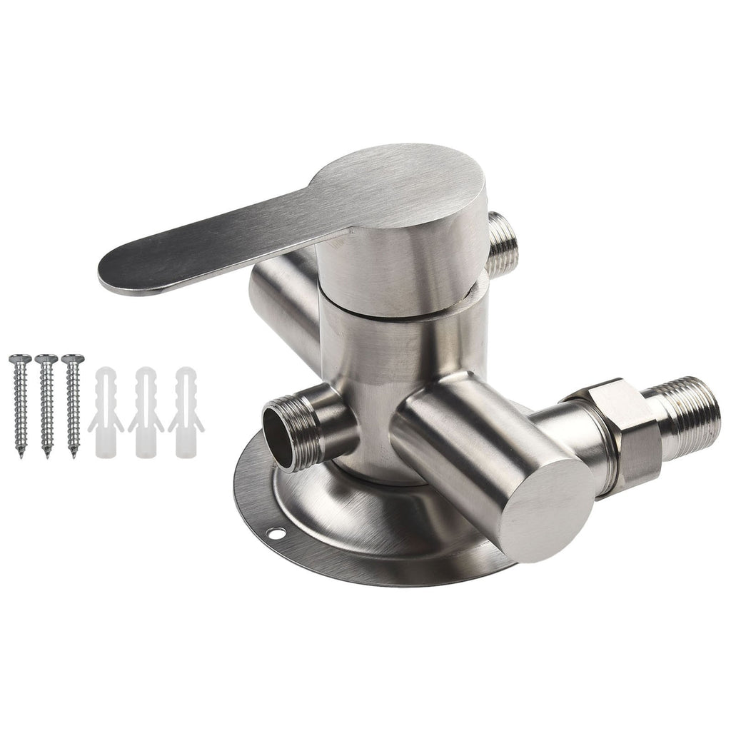 Wall Mounted Shower Mixer Tap Bathroom Single Lever Cold Hot Water Faucet UK