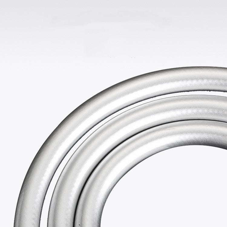 Smooth Matt Silver Shower Hose Brass Pipe Standard Bore PVC Long Flexible 1.5/2m
