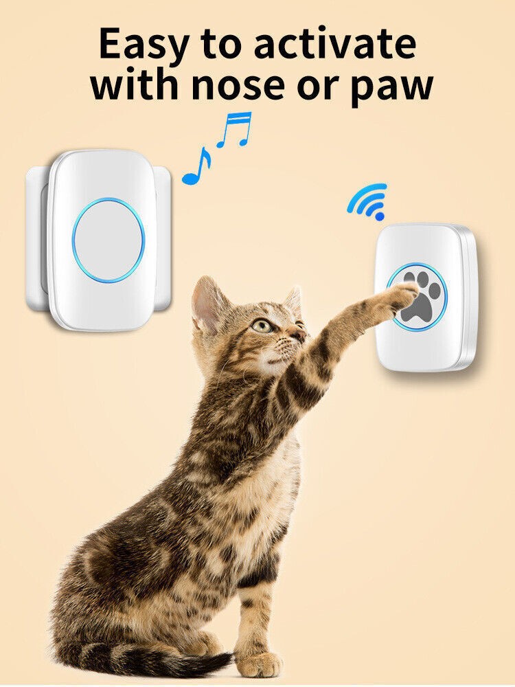 Smart Dog Door Bell Intelligent Sensing Wireless Dog Doorbell Transmitter and Re