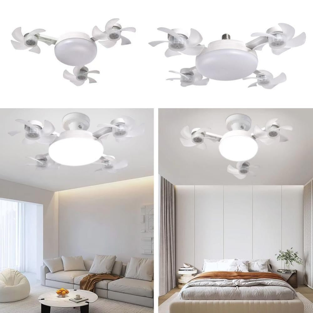 60W LED Ceiling Fan with Light Dimmable E27 Bedroom Living Room Fan Lamp Modern