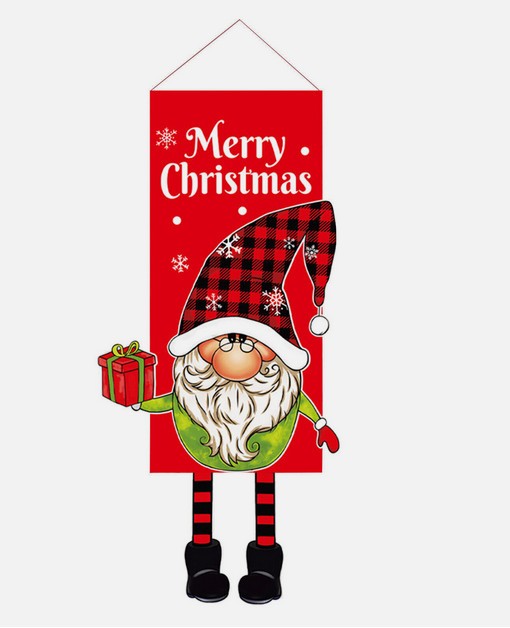 Christmas Decor Grinch Hanging Faceless Doll Door Hanging Flag Garden Flag Gift