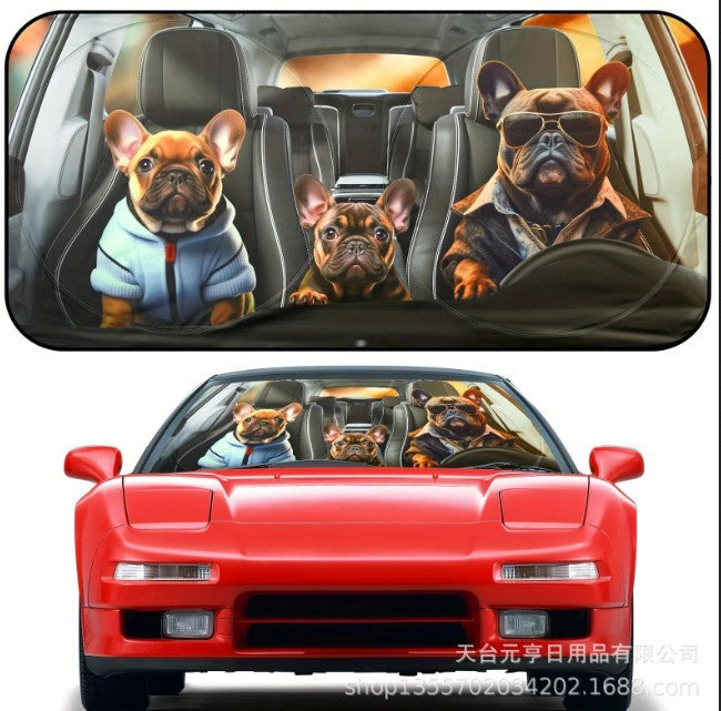 Cartoon Eye Visor Car Windshield Sun Shade SUV Auto Front Window Shield Cover UK