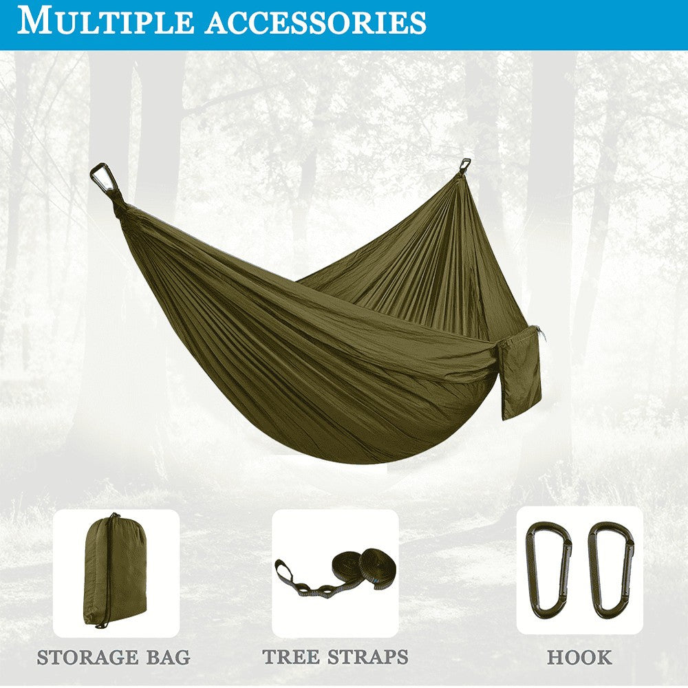 2 Person Double Camping Hammock Chair Bed Outdoor Hanging Swing Sleeping Garden