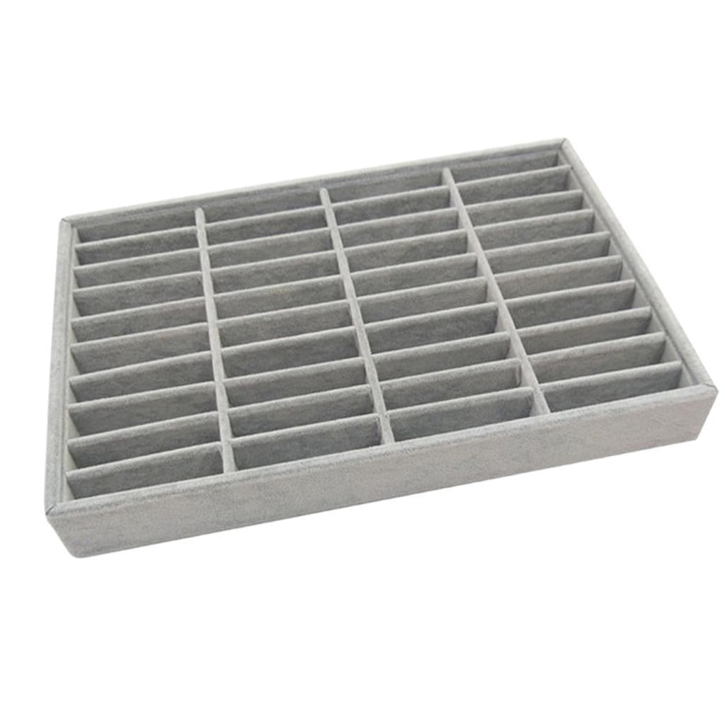 40 Slot Velvet Bangle Storage Display Box Bracelet Tray Organizer Jewelry Gift