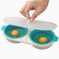 Microwave Eggs Poacher Cookware Steamer Maker Poach Double Cup Cooker Egg Boiler