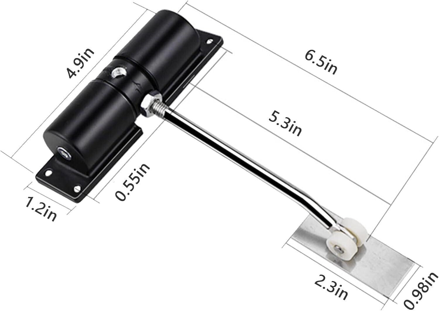 Heavy Duty Door Gate Closer Spring Fire Rated Outdoor Automatic Surface Mount UK