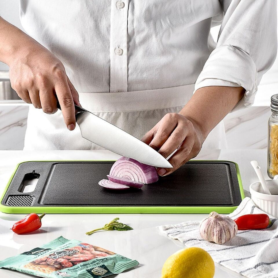 4 in 1 Thawing Tray and Cutting Board for Fast Defrosting Kitchen Tool UK
