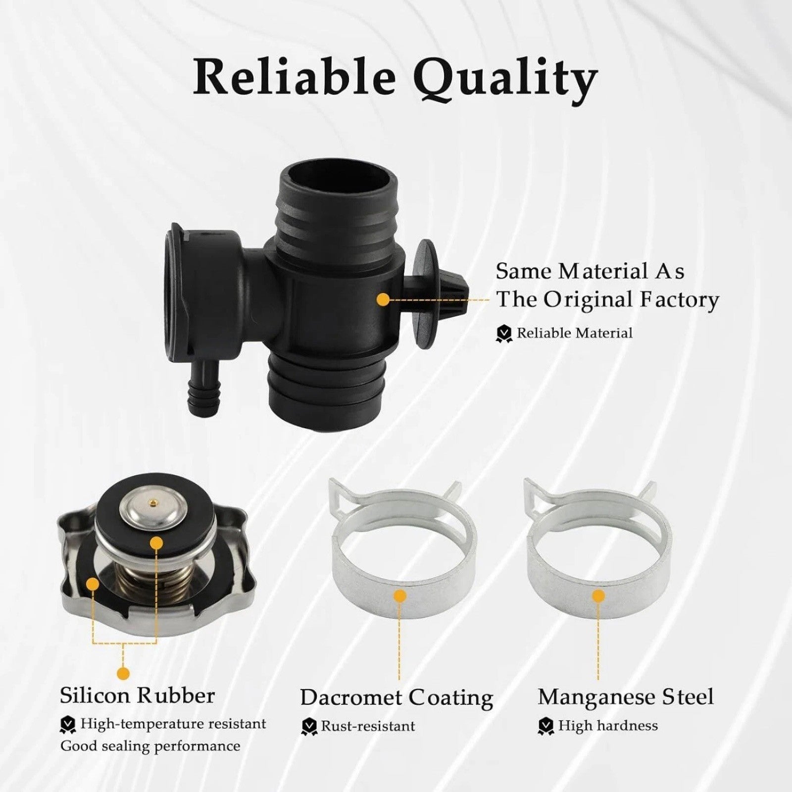 1× Coolant Filler Neck Replacement for Dodge Journey 2009-2018 Jeep Compass