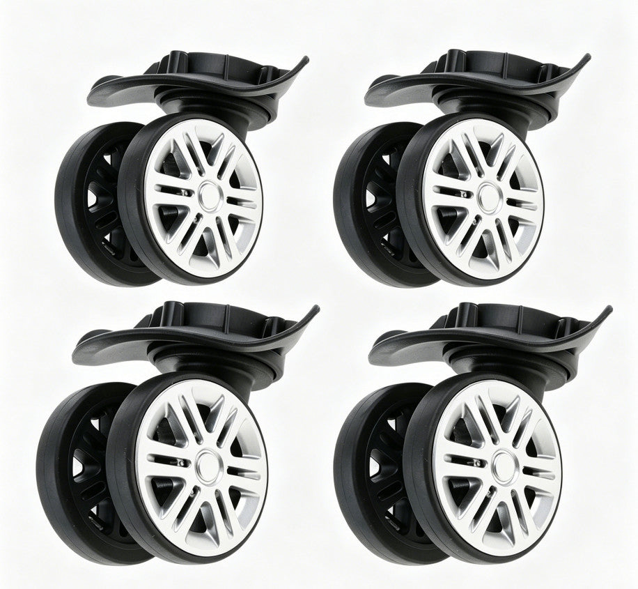 4Pcs Universal Luggage Wheels Replacement 360° Swivel Casters Travel Suitcase