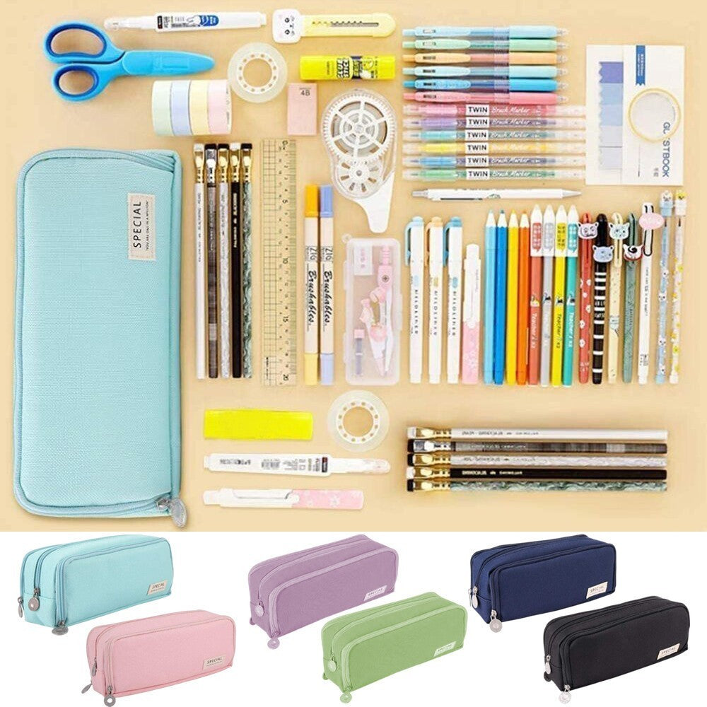 Pencil Case for Girls Boys Large Pencil Cases Big Capacity with 3 Compartments