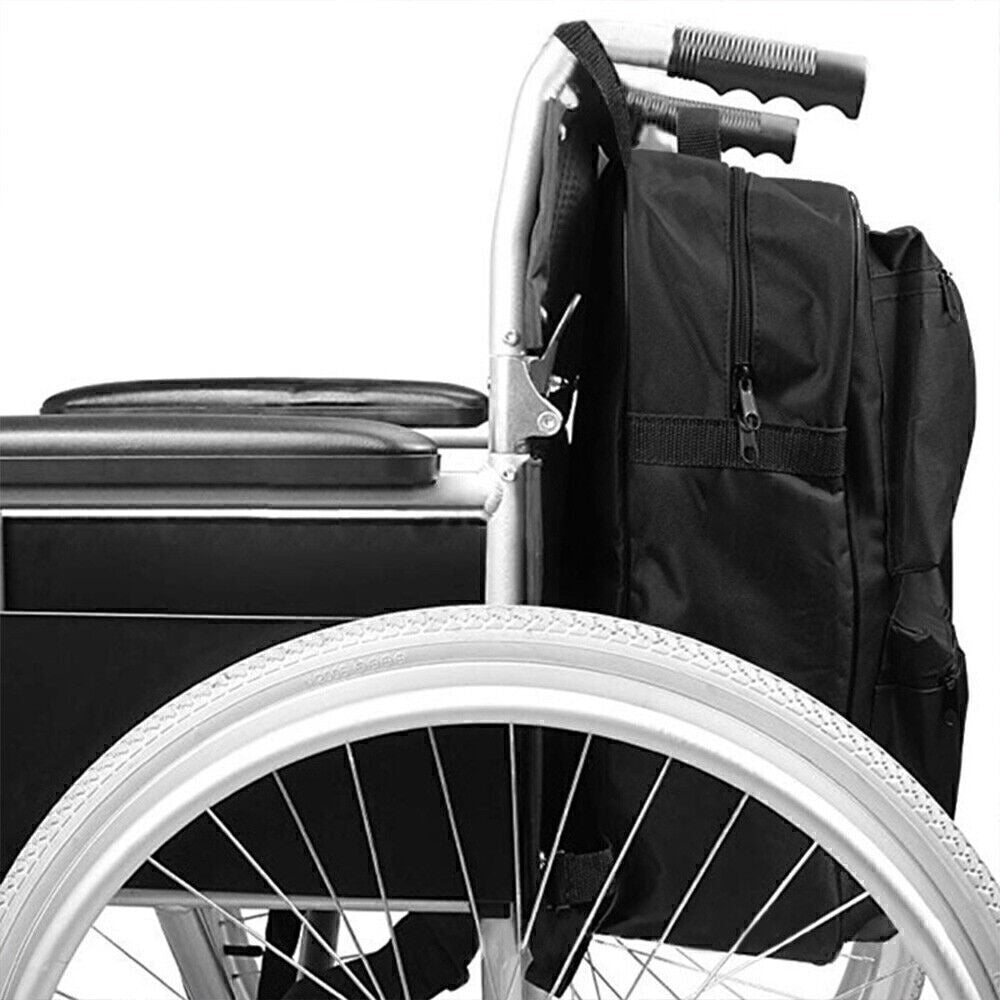 Wheelchair Backpack Bag Large Capacity Wheel Chair Walker Hanging Storage Bag