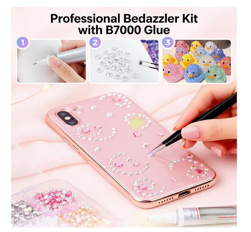 3mm Flatback Resin Nail Gems 24000PCS DIY Colorful Rhinestone Bedazzling Set