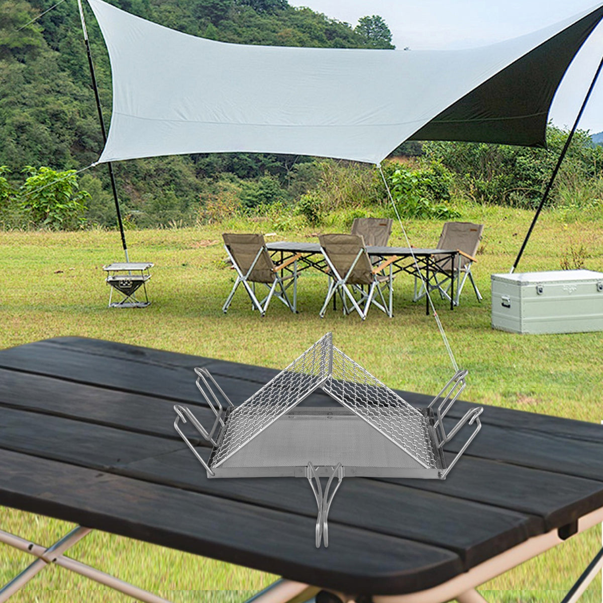 Stainless Steel Toaster Rack for Camping and Picnic Long lasting Durability