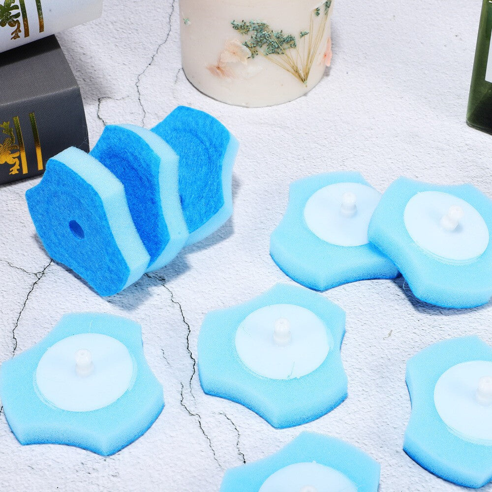 30 Pcs Toilet Cleaning Sponge Brush Heads Disposable Replacement Pads