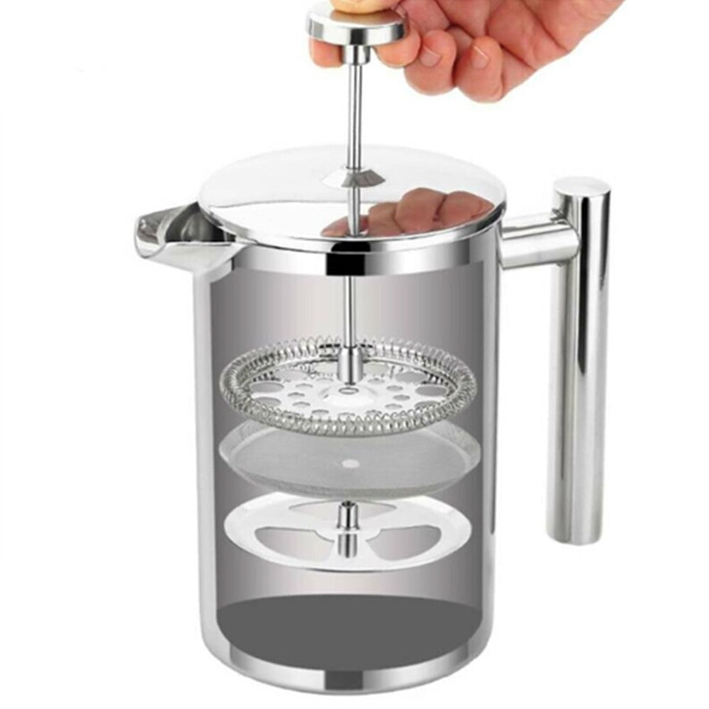 350ml French Press Stainless Steel Coffee Tea Filter Maker Plunger Pitcher Tool