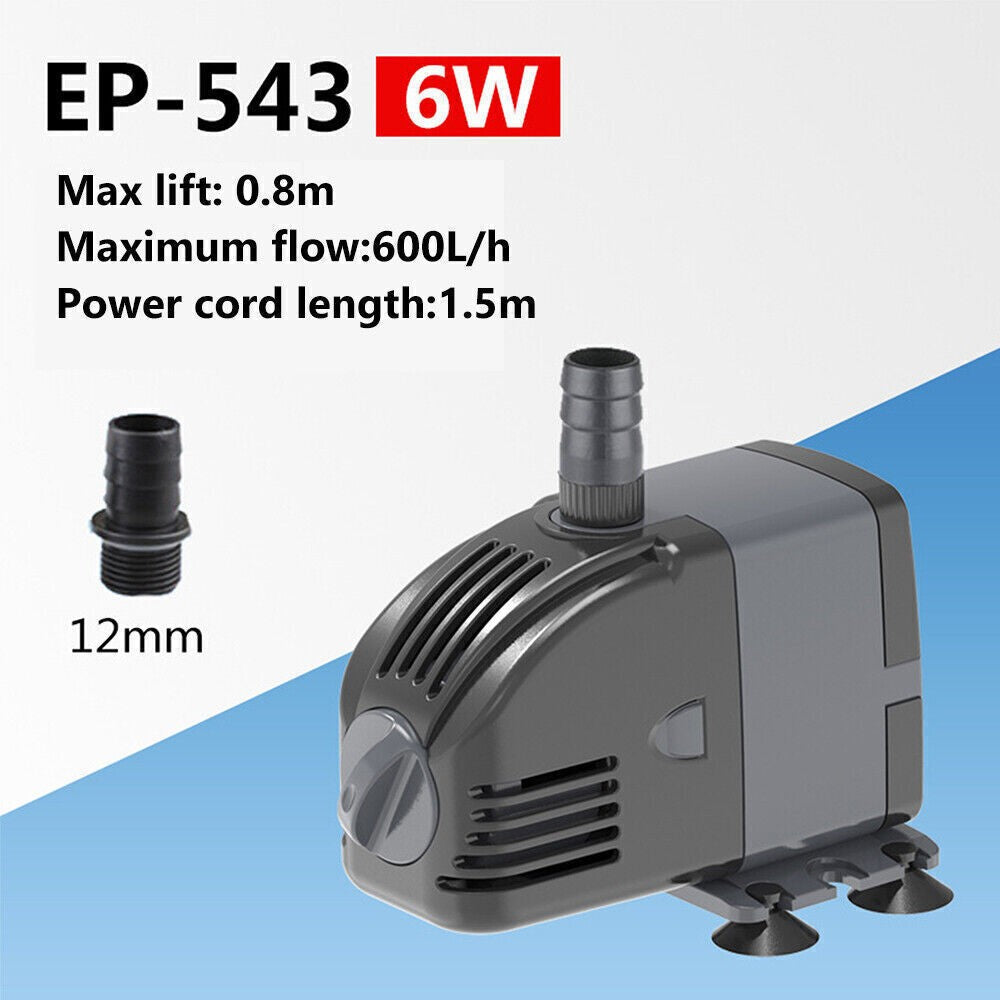 Submersible Water Pump Fountain Feature For Garden Pond Aquarium Fish Tank