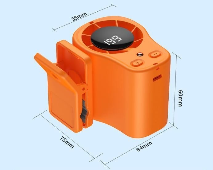 2026 Car Clip on 360° Air Conditioner Fan with LED Display,USB Rechargeable Fan