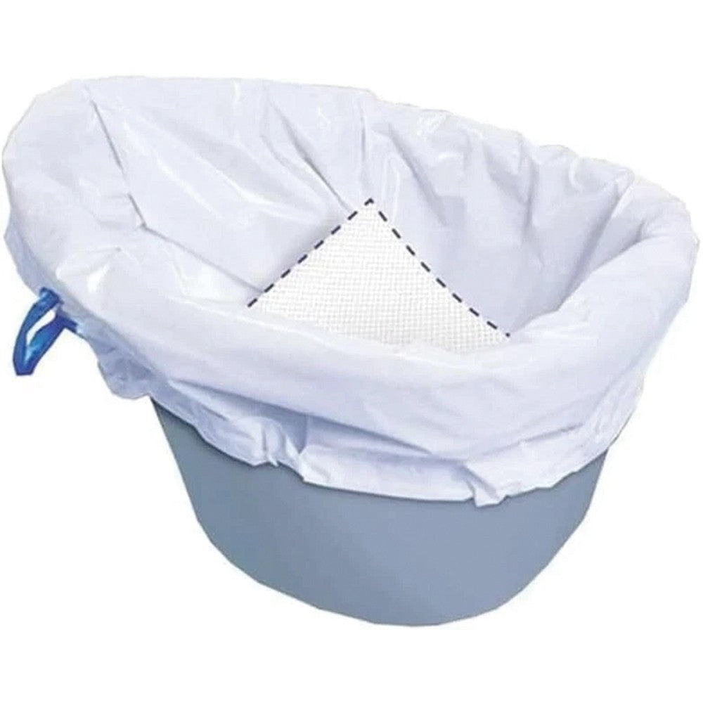 Pack of 40 Commode Liners with Absorbent Pad Disposable Odorless Universal Bags