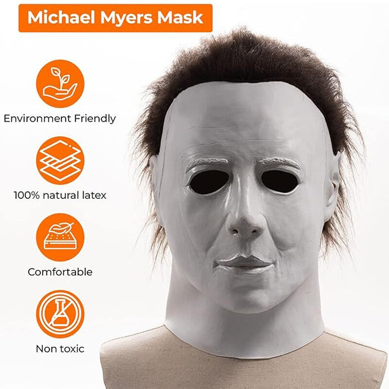 Halloween Cosplay Costume Michael Myers Mask Latex Full Head Killer Scary Prop