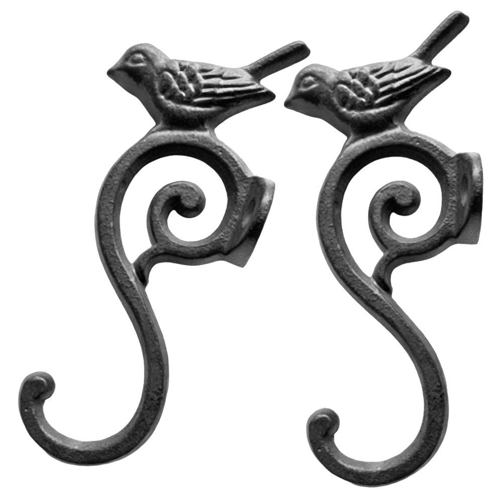 2 Pcs Wall Hooks Decorative Rustic Cast Iron Hanger Mounted Hangers.*
