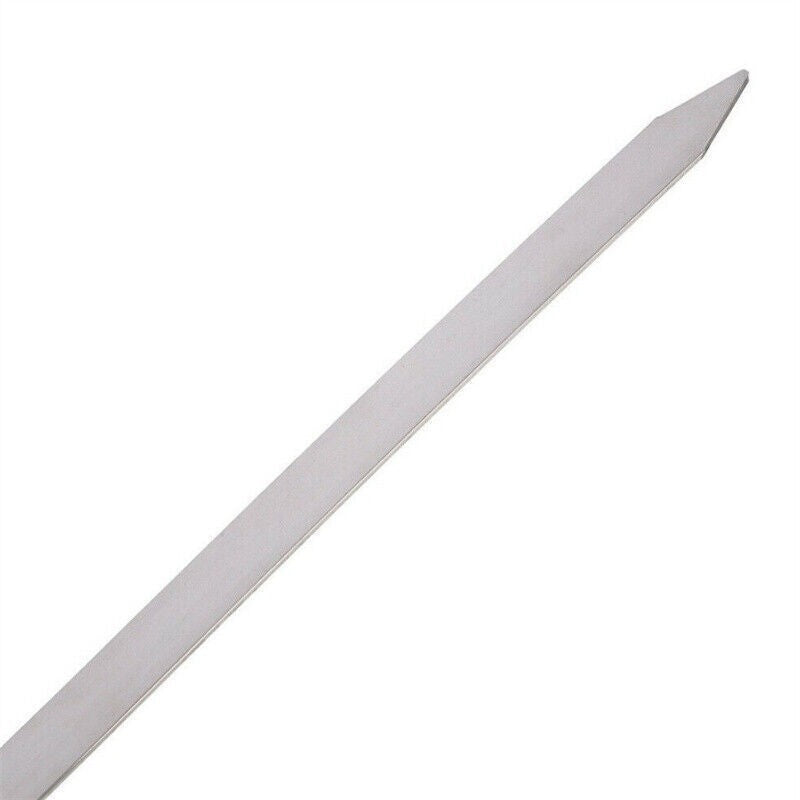 10PCS BBQ LONG Metal Kebab Grill Steel Sticks Flat Skewers Barbecue Meat