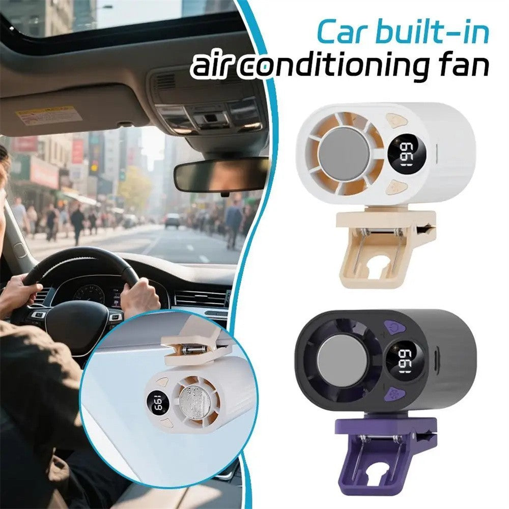 Ice Cold Clip-On Fan for Waist, Semiconductor Cooling with LED Display & USB.*