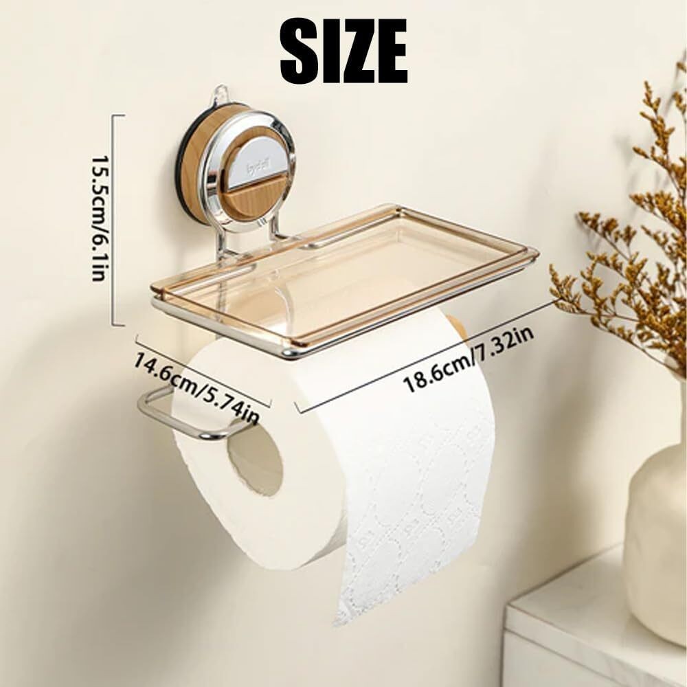 Raidley StickStrong Suction Toilet Paper Holder – No Drilling