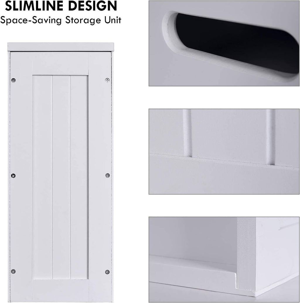 PVC Slimline Shaker Unit Multi purpose Bathroom Toilet Roll Storage Tidy Box