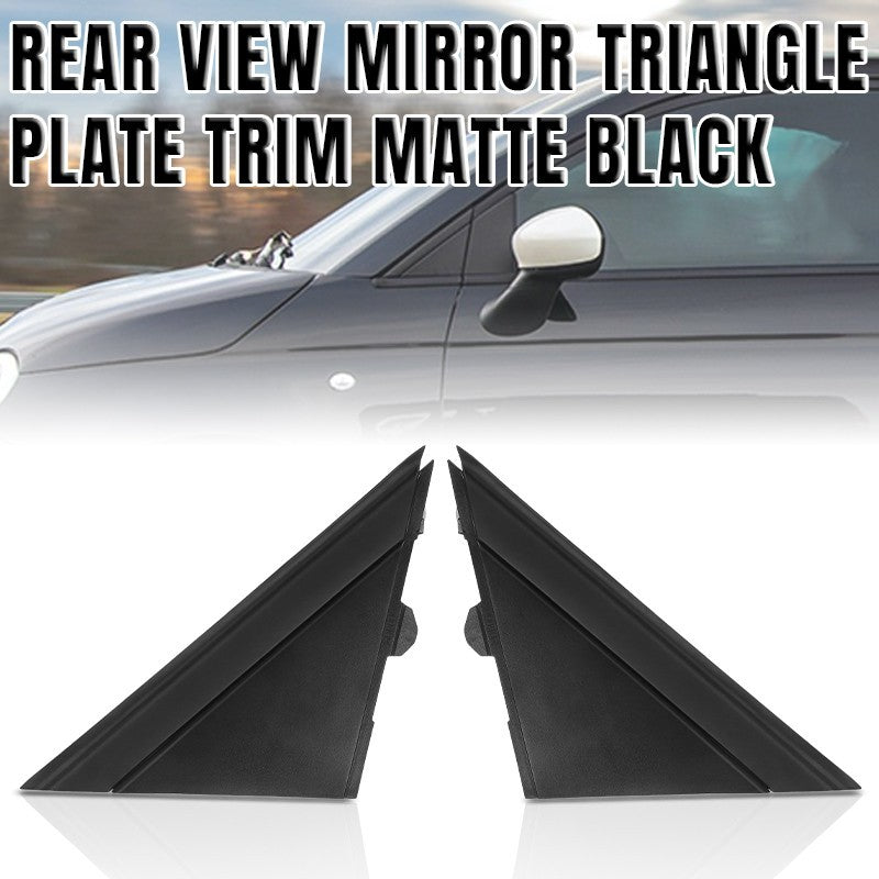 Left+Right Door Side Mirror Quarter Triangle Cover Trim For Fiat 500 2008-2019