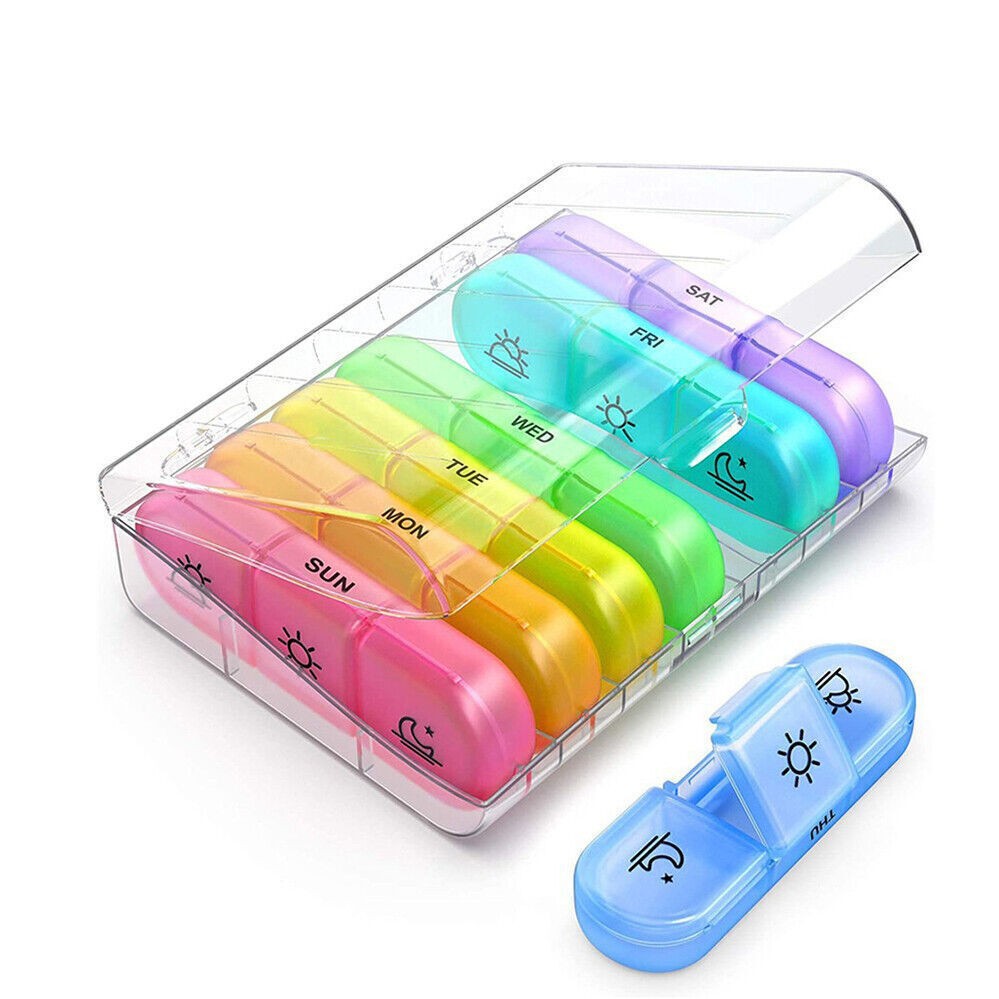 Storage 7Day Weekly Container Organizer Pill Box Dispenser Medicine Tablet Case