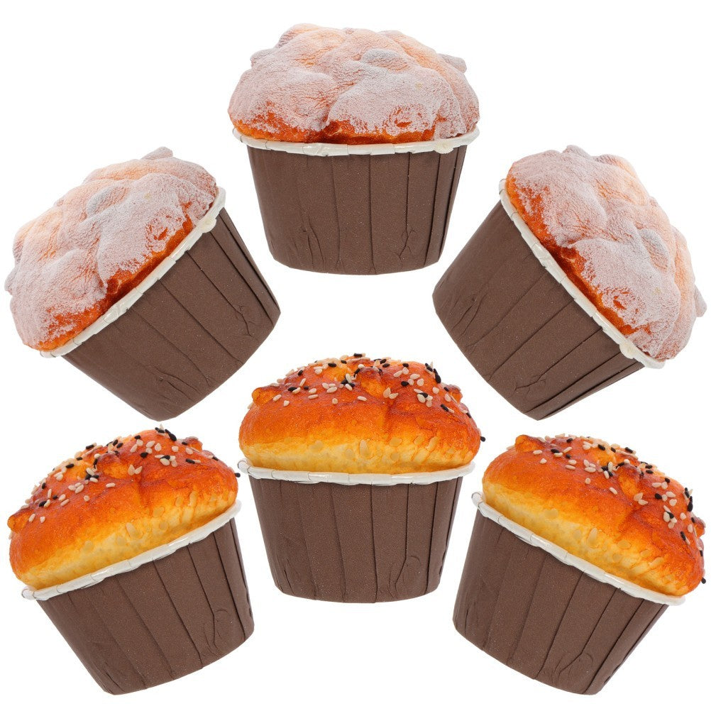 6 Pcs Artificial PU Cake Model Fake Food Decoration for Restaurant Display.*