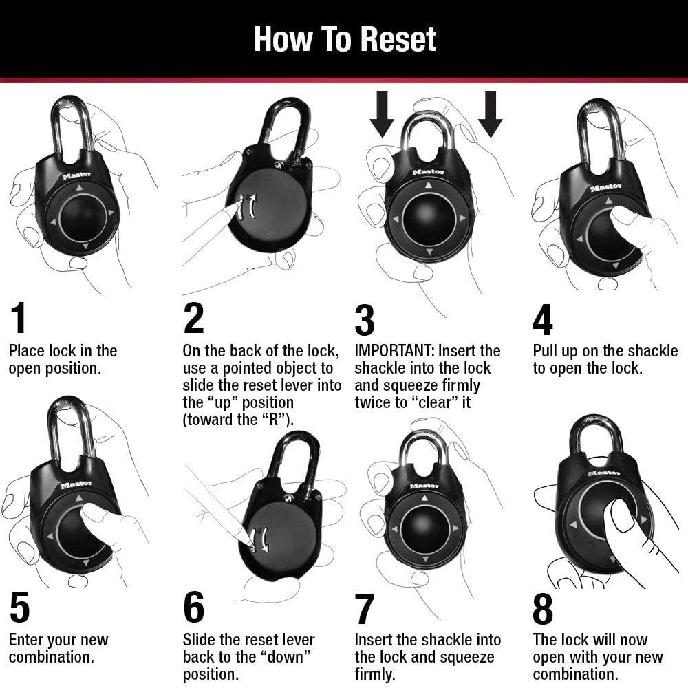 Master Lock 1500iD Speed Dial Resettable Combination Directional Movement
