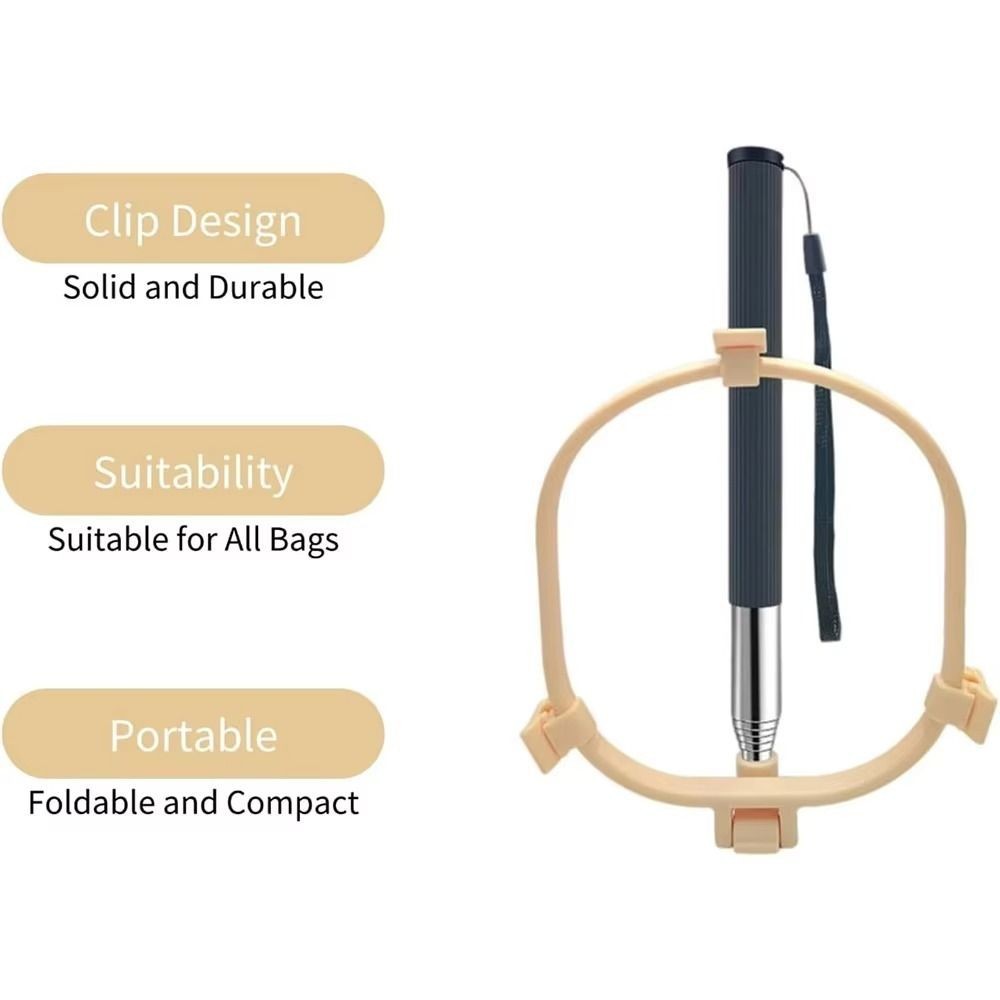 Foldable Pet Poop Scooper Non-Contact Portable Dog Poop Catcher Extendable