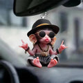 2D Car Decoration Accessories with Chain Bag Pendant  Car Interior Accessories