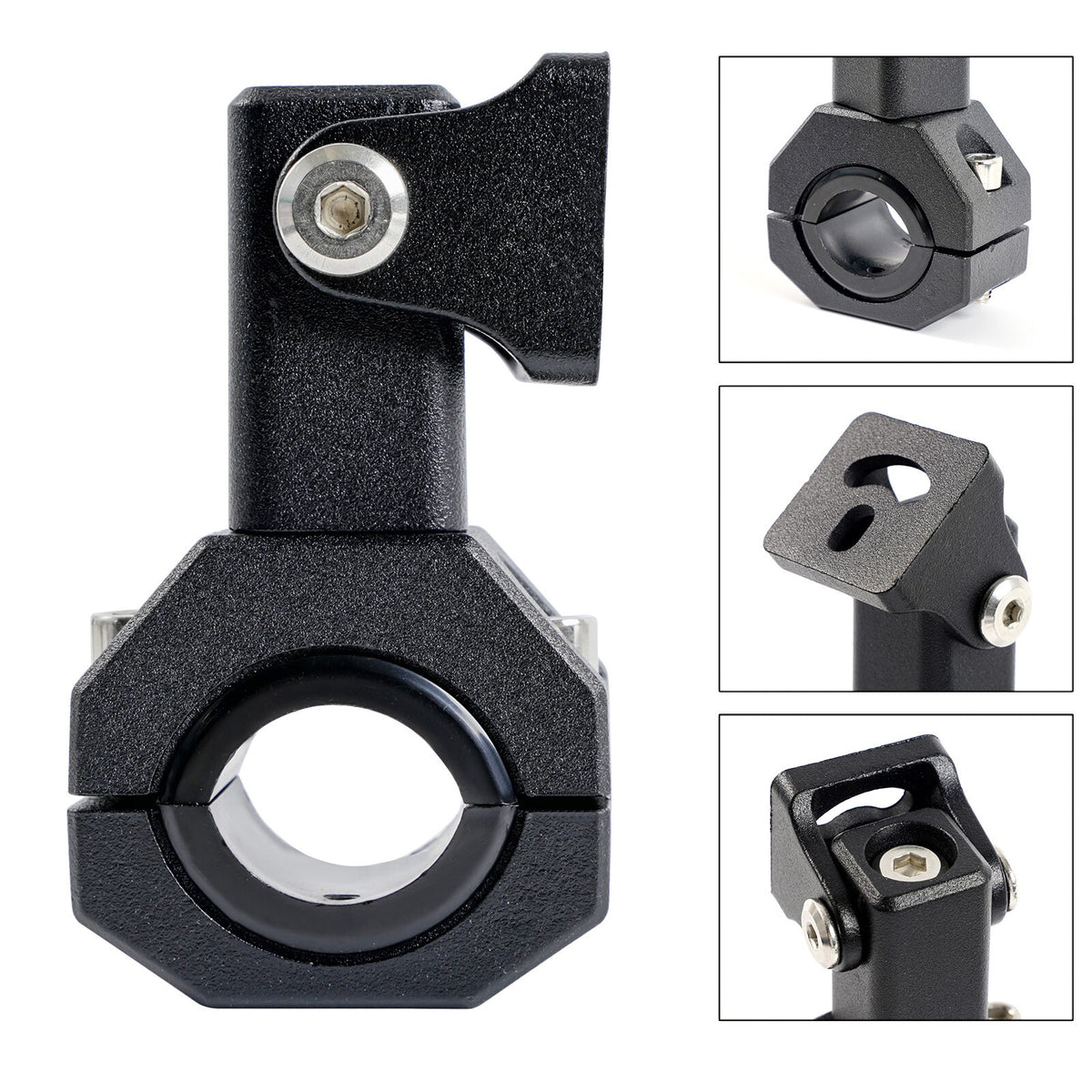 2X Motorcycle CNC Mount Brackets Holder Clamp Fog Spot Light Headlight 18mm-32mm
