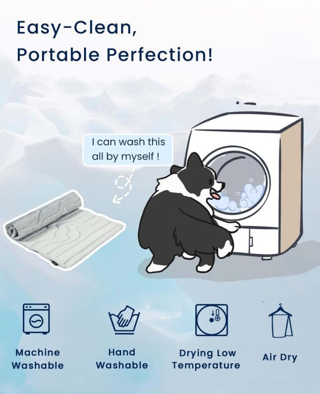 *Dog Cooling Mat, Cool-Touch Ice Silk Pet Cooling Pad for Dogs and Cats.*